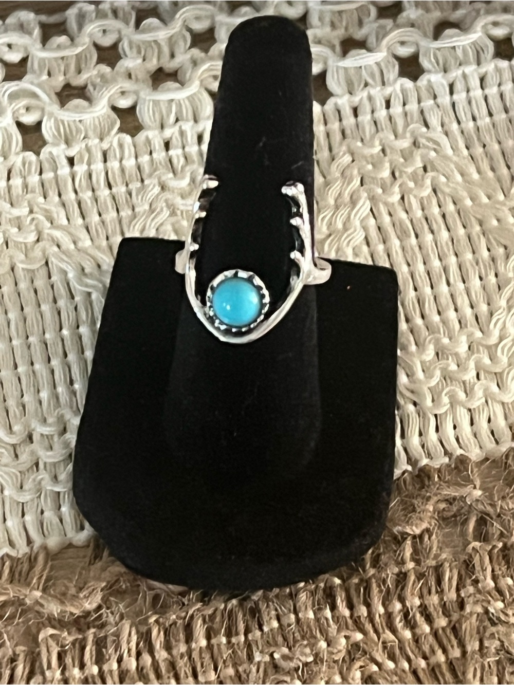 Fashion Turquoise Stacking Ring - Blue size 5 30p1